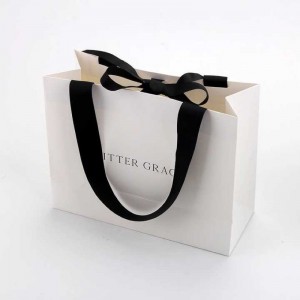 Elegant Kraft Paper Bag with Ribbon Handles