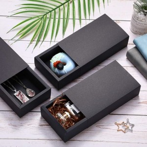 Custom Black Kraft Paper Drawer Box